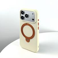 Gravel Pattern Bracket Holder Case For For Iphone 17 16 Pro Max Frosted Hard PC for  Magnetic Cover for For Iphone17promax iPhone17 Pro