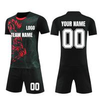 Customizable Soccer Uniform Set Short Sleeve Shirt and Shorts DIY Football Teamwear Two Piece Kit for Adult Youth Men Women XL juoda