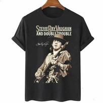Men Women 100% Cotton Tee Stevie Ray Vaughan Guitar Blues Rock Legend SRV Unisex Graphic Print T Shirts Men Streetwear Clothing S įvairiaspalvis