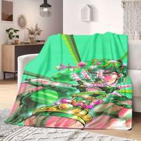 JOJO anime Flannel Blanket Warm,Comfortable,Suitable for Bedrooms,Sofas,Beds,Chairs,Picnics,Travel 75x90cm