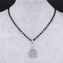Hekate Wheel Stainless Steel Necklaces Pendants Strophalos Hecate Magic Symbol Logo Charm PIN colier femme Jewelry N172502