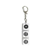 Stress Relief Fidget Keychain Toy Cube with Press Buttons for Anxiety and Focus Portable Handheld Gadget for Adults and Kids juoda