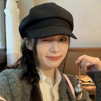 Solid Color Retro Berets Hat Octagonal Painter Cap Fashion Vintage Newsboy Cap  Female juoda