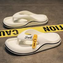 Men's Flip-flops Outdoor Men Slippers Fashion Comfortable Beach Sandals Men Casual Shoes House Flip Flops Bathroom Shoes 40-41 balta