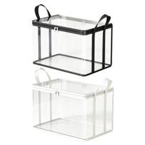 Clothes Storage Box, Durable Clear PVC Storage Bins, with Reinforced Handles Double Zipper Design, Large Capacity Moisture-Proof Organizer Bags M 2pcs juoda balta spalva