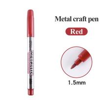 Baoke DIY Metal Waterproof Permanent Paint Marker Pens 6Colors Gold and Silver 1.5mm Craftwork Pen Art painting Student Supplies