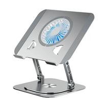 Anti Slip 7-17 Inch Laptop Stand 360 ° Rotatable Aluminum Alloy Tablet Cooling Stand with Folding Fan and Radiator Stand sidabras