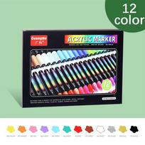 GuangNa Acrylic Marker Pen 12/24/36/48 Colors Waterproof rotuladores permanentes Professional Drawing/graffiti Plumones Pigment