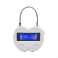 USB Rechargeable Temporary Timer Padlock LCD Display Time Lock For Home Office Gym And School Security Enduring M4YD balta