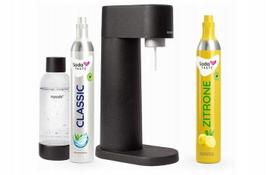 Saturator My Soda Woody Kolor Biały + 2X Nabój Sodataste Butelka 1L Czarny