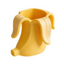 3D Printed Banana Shaped Pen Holder Compact Desk Organizer Storage Decoration for Brushes Stationery Beauty Tools oranžinė