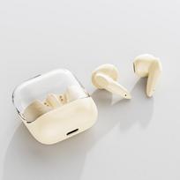 VAORLO Mini In-Ear belaidės ausinės CVC8.0 Triukšmo mažinimas su HD mikrofonu Bluetooth 5.3 Ausinės HiFi Stereo, skirtas iPhone Xiaomi Huawei geltona