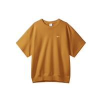 Nike Solo Swoosh Logo Print Round Neck T-Shirt Men Tops Desert-Ochre DX0881-754 L