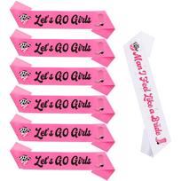 7x Mergvakario juostos Let's Go Girls Disko tema Pečių juosta Stilinga kaubojė Nepamirštama naktis Petnešėlė 2
