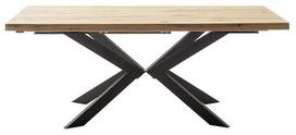 Valgomojo stalas išskleidžiamas MCakcent Barletta, ruda sp./juoda sp., 180 - 280 cm x 100 cm x 77 cm