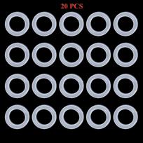 20/40/60/100Pcs White Plastic Crochet Loop Rings, 2.2cm Round O-Ring for DIY Hand-Knitting Bag Accessory and Crafting Supplies