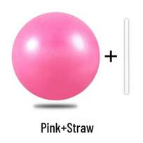 Frosted PVC Yoga & Pilates Balance Ball - 25cm Wheat Straw Fitness Ball for Body Shaping 25CM Ball 100g rožinė