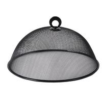 Protective Food Cover Dust Cover Mesh Anti-Flying Dish Cover Round Shape Household Cake Bread Plate for Outdoors Parties BBQs Silver