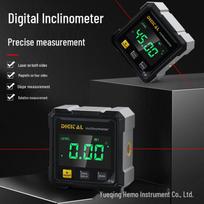 HEMUELE HeMu Dual Laser Digital Inclinometer Level, Angle Measurement, Magnetic Slope Ruler with Four-Sided Charging