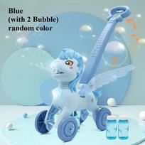 Bubble Pony Machine For Kids Automatic Bubble Lawn Mower With Light  Music Bubble Cart Outdoor Push Toys For Birthday Gift