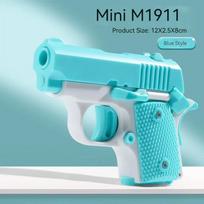 Plastikinis saugus žaislinis pistoletas Ryškus daugiaspalvis mini M1911 modelio pistoletas Nešaudantis šviečiantis Fidget žaislas Vaikams Mažiems berniukams Gimtadienio dovanos