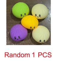 Vibrant Hot Multi-Colored Dumpling Squishes Stress Balls Fidget Sensory Toys Food Squishies Bun With Steamer Squeeze Dough Ball Gifts