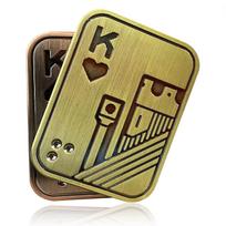 Spinner Fidget Kk Pop Fingertip Gyro Solution Pressure Reduction Toy Push Poker Push Card Edc Stainless Steel Toys Adult Gifts