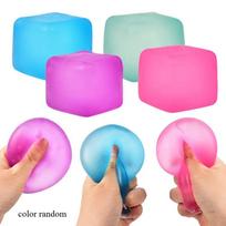 Colors 1Pcs Are Randomfrosted Ice Cube Shaped Fidget Toy Square Stress Easing Ball Squishy Squeeze Toys For Anxiety Stress