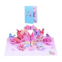 Butterfly Birthday Card Handmade Popup Designs Invitation Card for Anniversaries Celebration and Gifting 1