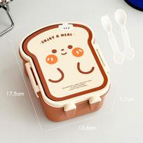 Creative Cartoon Bento Box Hamburger French Fries Leakproof Portable Lunch Box Divided Food Container Picnic