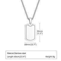 Mprainbow Stainless Steel Dog Tags Necklaces for Men Boys,Waterproof High Quality Pendant Necklaces,Stylish Jewelry Gift for Him 60cm