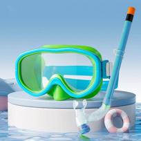 Eyewear Kid Snorkel Set Anti-fog Kids Snorkeling Goggles Kids Swimming Goggles  Water Sports rožinė raudona spalva