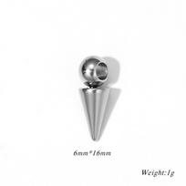 10pcs Stainless Steel Cone Charms Pendants Bullet Spike Beads Charms for Women Men Hoop Earrings Necklace Jewelry Making