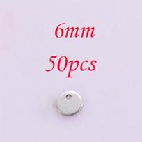 Wholesale 6mm-35mm Stainless Steel Round Dog Tag Pendants Stamping Blanks Pendants For Necklaces DIY Jewelry Making Non-engraved