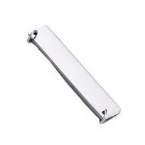 5Pcs Rectangle Tag 2 holes Stainless Steel Necklace pendant Charms 35*6mm DIY Jewelry sidabras