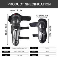4pcs MTB Mountain Bike Knee Pads Riding Cycling Skating Ski Elbow Guard Motorcycle Motocross Protective Gear For Men Women