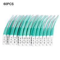 60Pcs 60Pcs Interdental Brush Silicone Tooth Brush New Toothpicks  Oral Cavity žalia