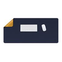 EXCO 80x40cm Large Mouse Pad, Waterproof Leather Desk Pad, Writing Pad, Double-Sided Gaming Mat, Blue-Yellow geltona/mėlyna