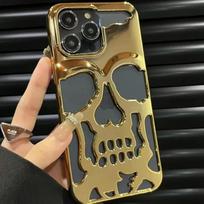 skeleton Skull Case for For Iphone 13 12 11 14 Pro Max Phone Cases Shockproof Back cover Camera full Protect Hollow TPU Funda For iPhone 14 Plus