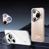 Camera Holder Lens Bracket Case for Huawei Pura 80 Ultra 80pro Plus 70 Pro+ Transparent Acrylic PC Anti-yellow Protective Cover for pura 80