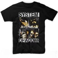 Band System of A Down Soad Faces Collage T Shirt Funny Graphic Tees Shirts Mens Tshirts Cotton Black Tee Shirts for Men S įvairiaspalvis