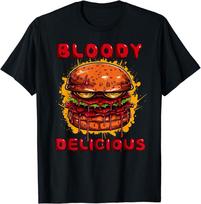 Burger Halloween Delicious Chef Cheeseburger Scary Tee Unisex T-shirt S įvairiaspalvis