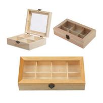 AEE2-Display Cabinet Wooden Tea Coffee Rack Storage Box Storage Box