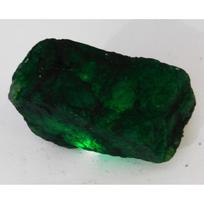 CERTIFIED Rough Huge Size Earth-Mined 185.3 Ct Natural Green Emerald Gemstone 55.8 mm approx žalia
