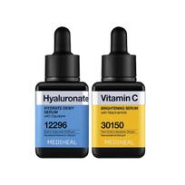 Mediheal Square Serum Ampoule Hyaluronic Acid & Vitamin C Hydrating Brightening Dual Set 80ml (40ml + 40ml)