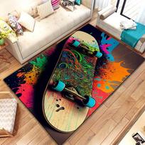 Custom Skateboard Logo Printed Carpet Fashion Yoga Mat Non-slip Area Rug Photography Prop Birthday Gift Bedroom Decor mandala 60cm x 90cm