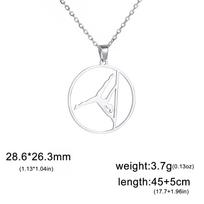 Artistic Gymnastics Pole Dance Women's Necklace Stainless Steel Round Gymnastics Athletes Elegant Sports Festival Jewelry Gift
