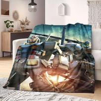Unicorn Gundam Destroy Flannel Blanket Warm,Comfortable,Suitable for Bedrooms,Sofas,Beds,Chairs,Picnics,Travel 75x90cm