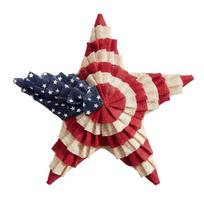 Outdoor Star Shaped Wreath Burlap Garland Patriotic Decoration for Wall Door Porch Suitable for Holiday Seasonal Use