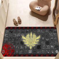Monster Hunter Fashion Door Mat Washable Non-Slip Living Room Sofa Chairs Area Mat Kitchen Bedside Area Rugs 40cm x 60cm